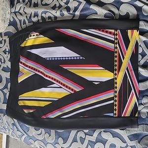 Bisou Bisou Faux Leather & Polyester Patterned Bodycon Skirt - Size 10